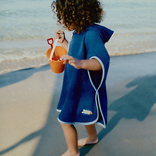 Animaux Nattes poncho - Orange | Hermès Mainland China
